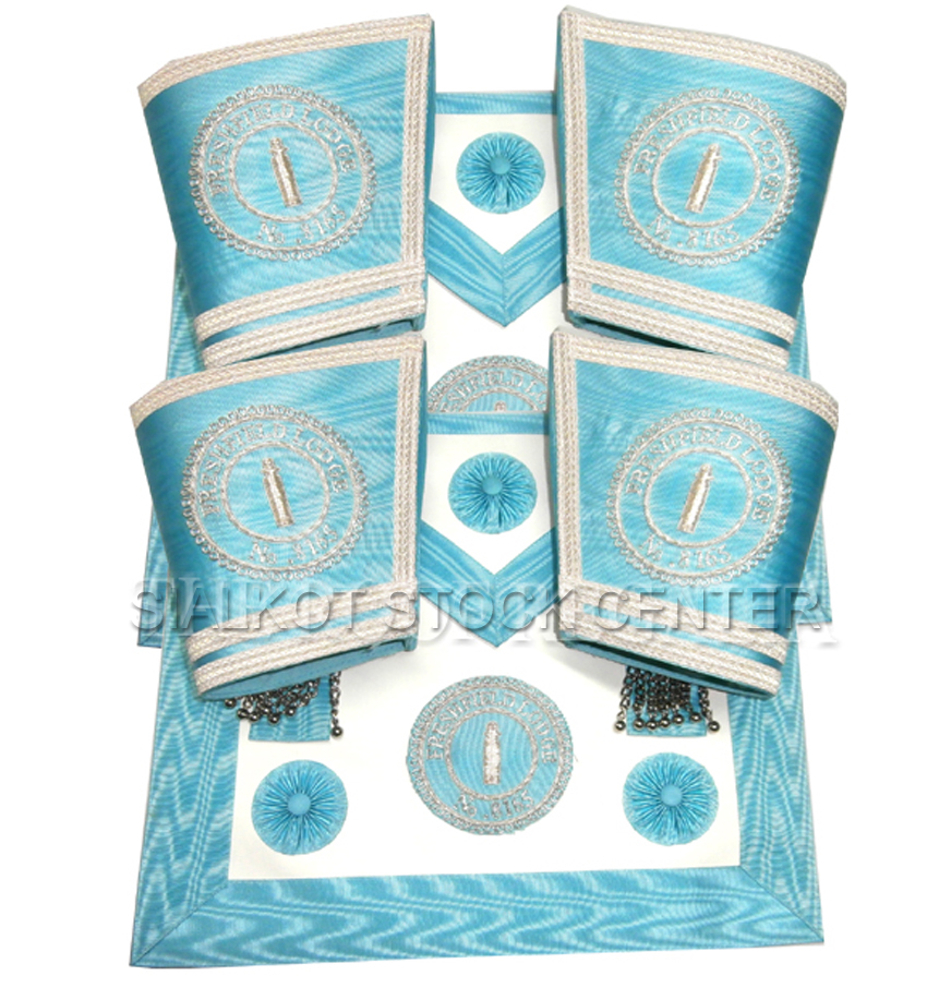 Craft Regalia Master Masonic Apron and Cuff Pair